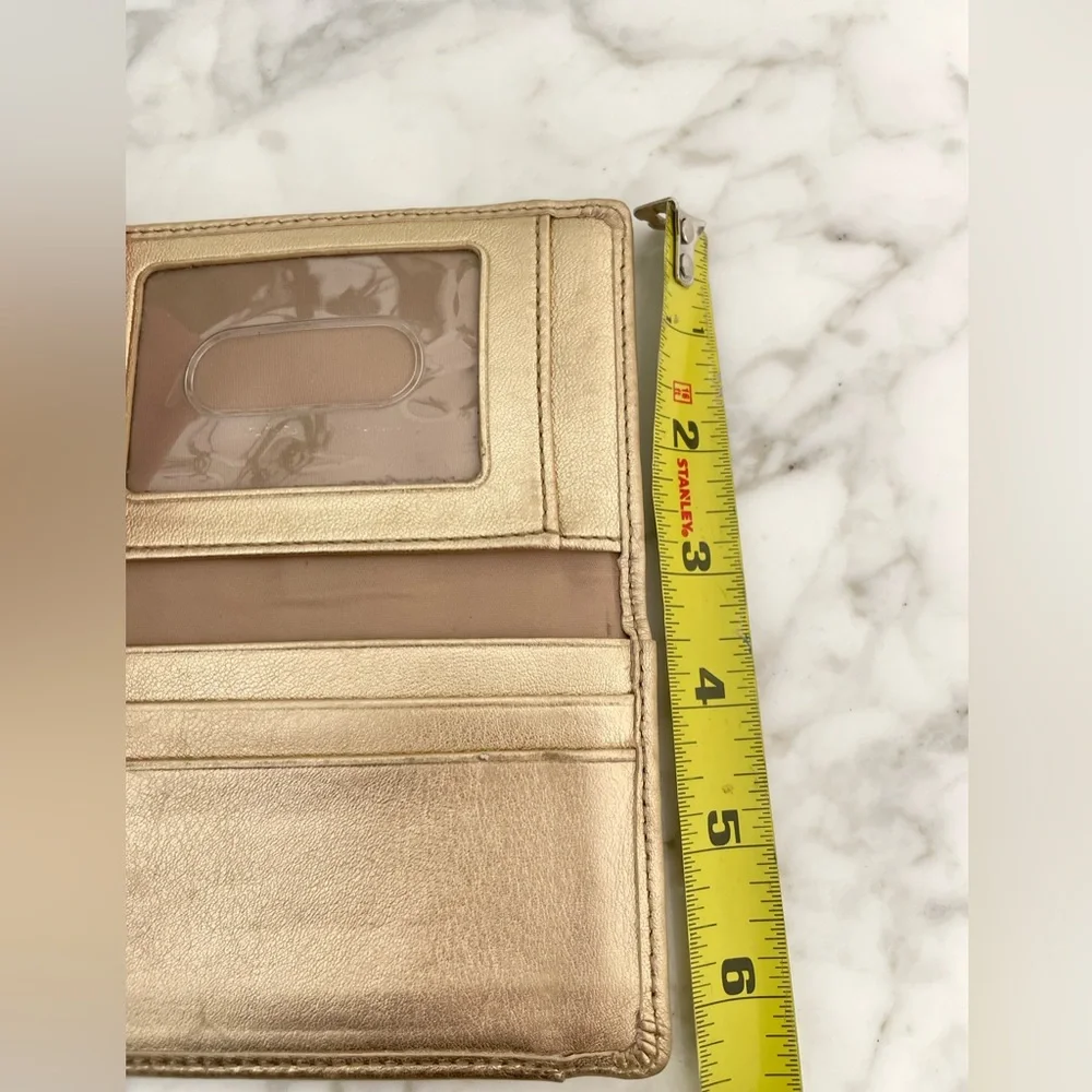 Vintage Coach Signature Card Case Wallet Khaki/Metallic Brown - Picture 9 of 13